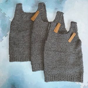 SKIMS Kids Cozy Knit Tank Tops - NWT (Smoke)